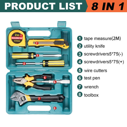 Kit d’Outils 8/9/12/13 Pièces avec Mallette – Réparation Maison & Auto FelizShop