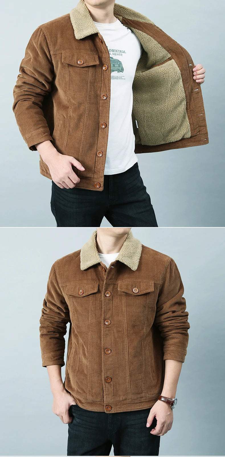 Blouson Homme Hiver – Velours Côtelé, Doublure Polaire & Coupe Décontractée
🚚Livraison rapide gratuite et sécurisée FelizShop