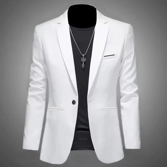 Veste de Costume Homme Tendance – Coupe Slim & Décontractée | Non Froissable, Bouton Unique🚚 Livraison rapide en 8 à 12 jours ouvrés depuis la France FelizShop