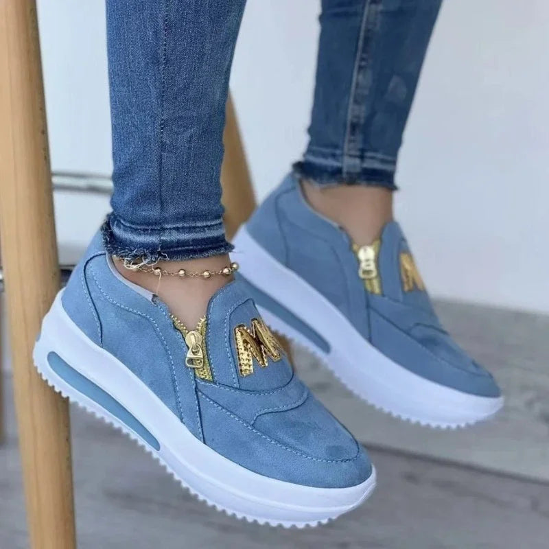 Chaussures à Semelle Épaisse pour Femme – Mocassins Mode Décontractés à Enfiler, Sneakers Tendance pour Ville, Loafers Sport Style Tennis🚚 Livraison rapide en 8 à 12 jours ouvrés depuis la France FelizShop