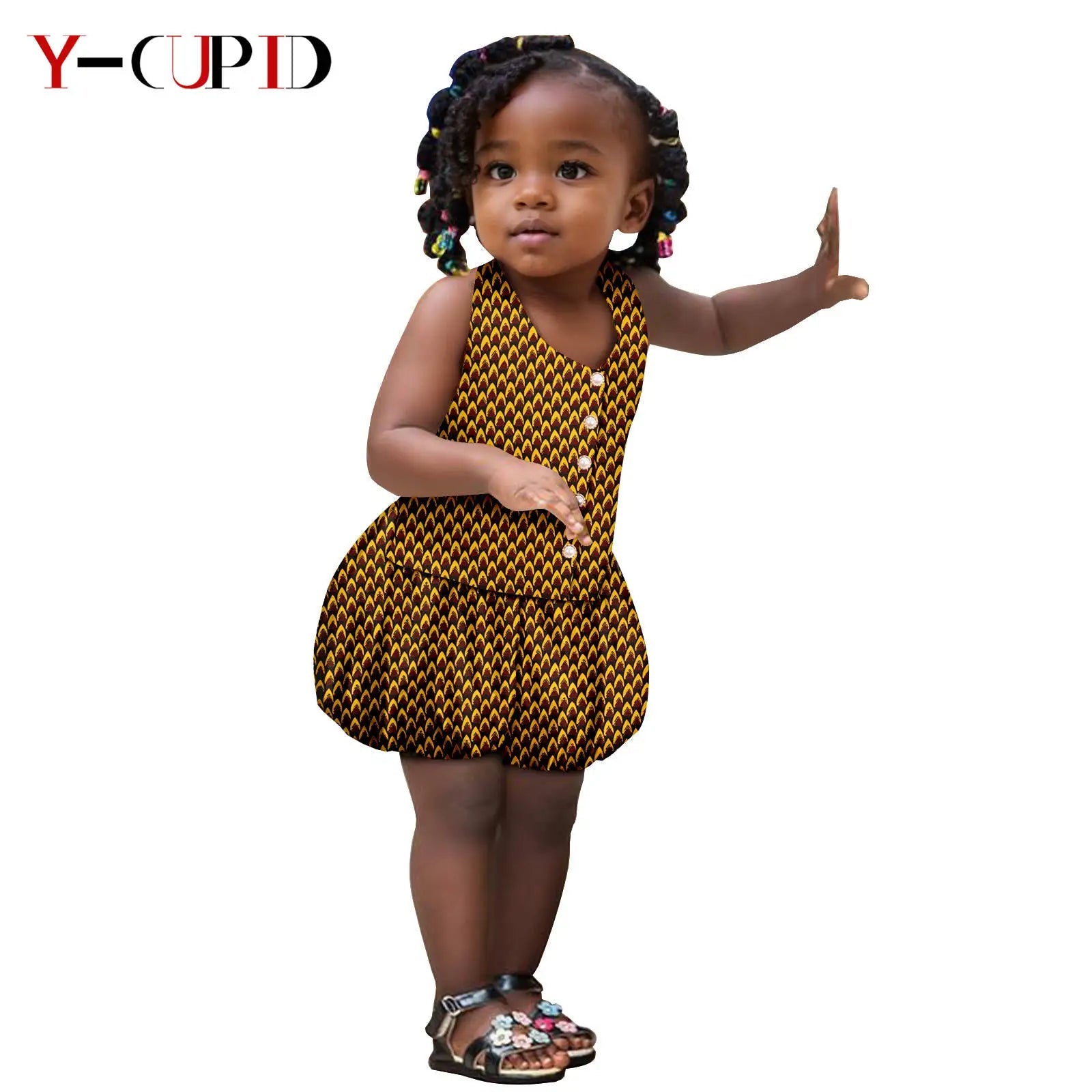 Ensemble Africain Bébé Fille – Top & Short FelizShop