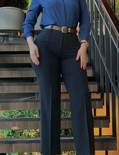 Pantalon femme – Nouveau modèle automne, taille haute, jambe droite, coupe élégante et ajustée. Parfait pour le travail, les déplacements et un look chic au quotidien.🚚Livraison gratuite rapide et sécurisé FR FelizShop