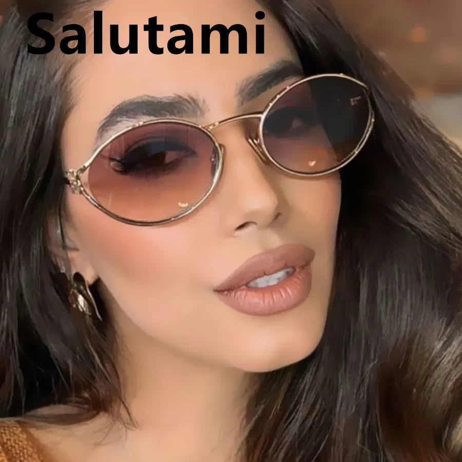 vintage small oval alloy sunglasses women new fashion brand elegant sexy sun glasses ladies trendy driving gradient shades uv400 🚚 Livraison rapide en 8 à 12 jours ouvrés depuis la France FelizShop