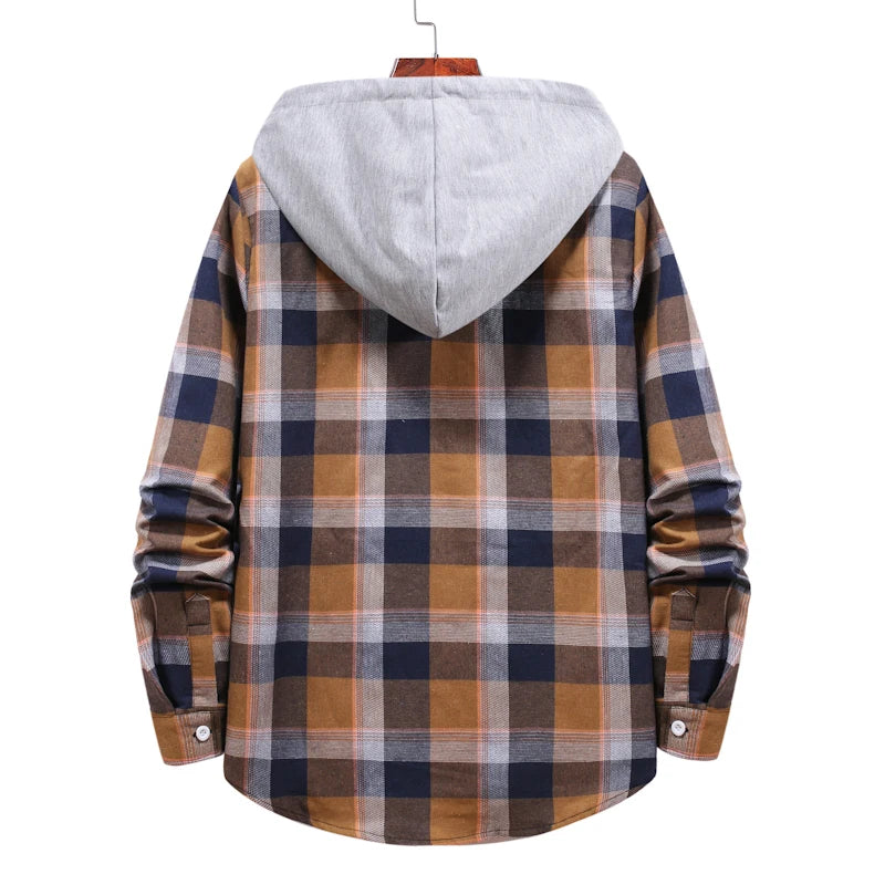 Chemise à Carreaux à Capuche pour Homme – Style Décontracté & Urbain – Manches Longues🚚 Livraison rapide en 8 à 12 jours ouvrés depuis la France FelizShop