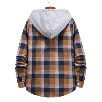 Chemise à Carreaux à Capuche pour Homme – Style Décontracté & Urbain – Manches Longues🚚 Livraison rapide en 8 à 12 jours ouvrés depuis la France FelizShop