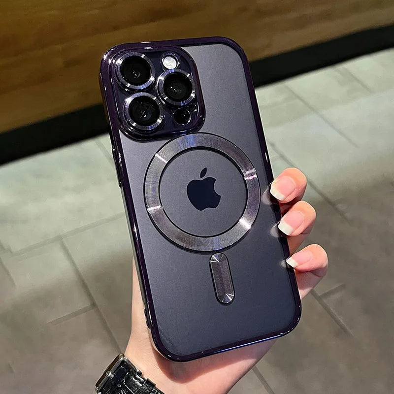 Coque Transparente Magnétique Luxe – iPhone 11 à 16 Pro Max | Compatible MagSafe & Anti-Choc🚚 Livraison rapide en 8 à 12 jours ouvrés depuis la France FelizShop
