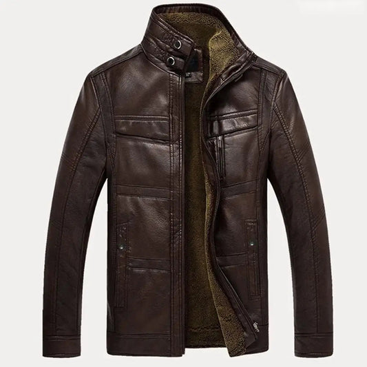 veste homme Marron pour Homme – Doublée Polaire, Style Motard🚚Livraison rapide gratuite et sécurisée FelizShop