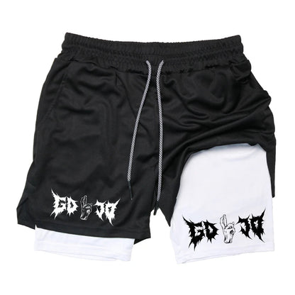 Shorts de compression homme avec poche téléphone — Sports, boucle serviette, entraînement gym — Imprimé été 2 en 1🚚 Livraison rapide en 8 à 12 jours ouvrés depuis la France FelizShop