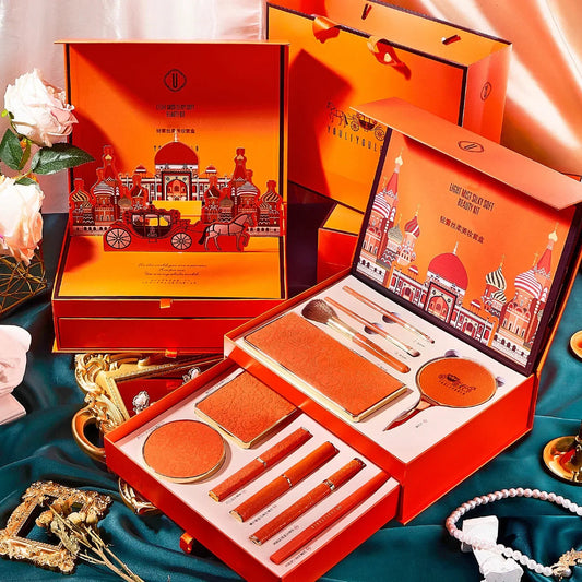 Coffret Maquillage Noël – Set Cadeau Beauté Complet | BB Cream, Rouge à Lèvres, Fards, Eyeliner, Crayon Sourcils🚚 Livraison rapide FelizShop