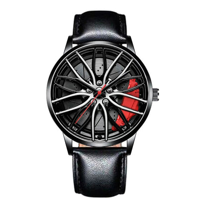 Montre Homme Sport Luxe – Quartz Acier Inoxydable Design Jante de Voiture FelizShop