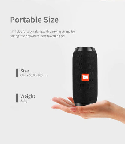 Enceinte Bluetooth Portable T&G TG117 – Haut-parleur Étanche TWS, Son Stéréo Surround, Support Carte TF et Radio FM, Idéal pour l’Extérieur 🚚 Livraison rapide en 8 à 12 jours ouvrés depuis la France ou nos entre FelizShop