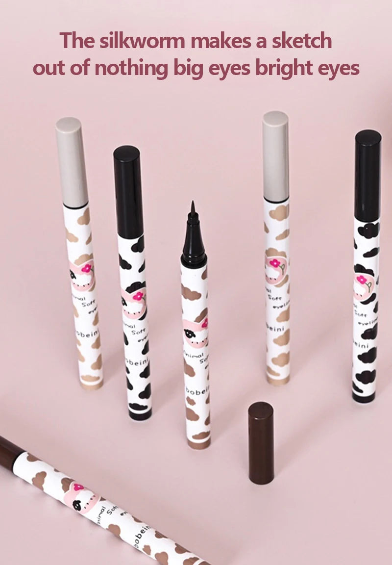 Eyeliner Liquide Waterproof – Séchage Rapide, Longue Tenue | Noir & Brun, Pointe Précise, Effet Cils de Soie🚚 Livraison rapide FelizShop