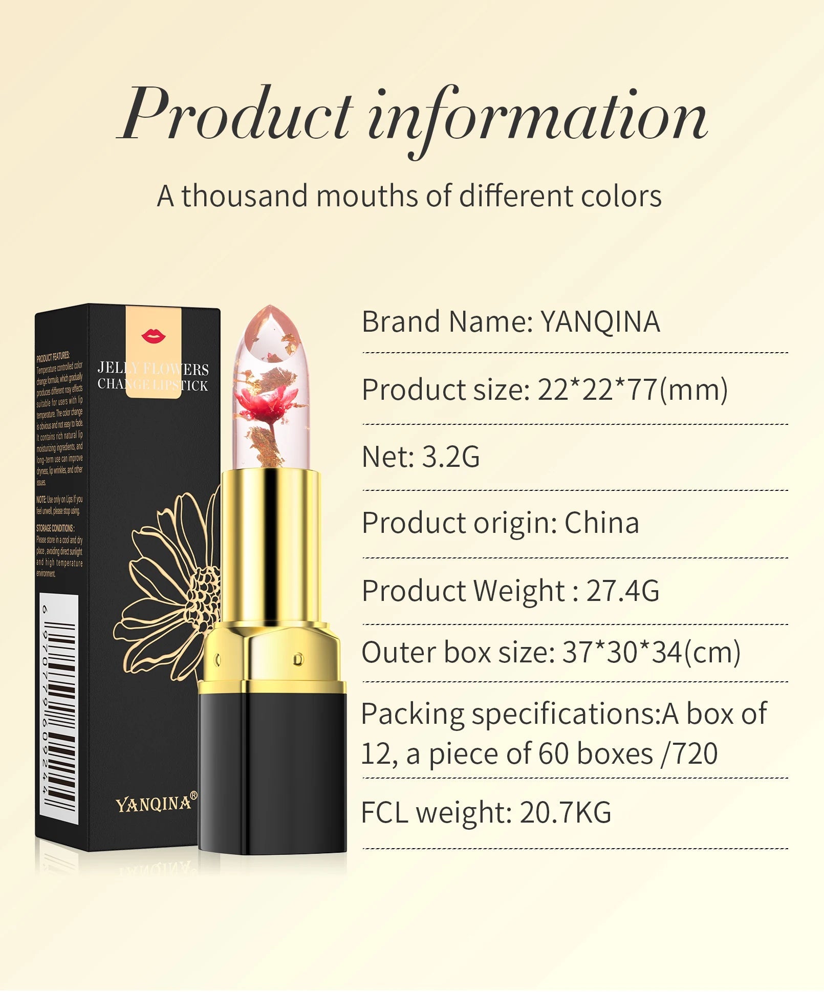 Baume à Lèvres Magique Fleur Cristal – Couleur Thermo-Réactive | Transparent, Longue Tenue & Ultra Hydratant🚚 Livraison rapide FelizShop