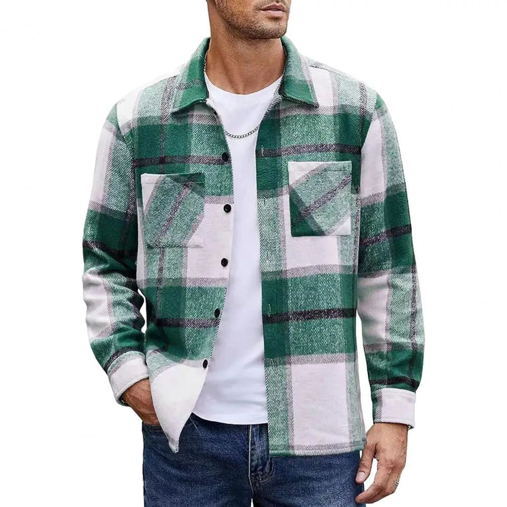 urchemise Vintage à Carreaux Homme – Style Décontracté Automne🚚Livraison rapide gratuite et sécurisée FelizShop