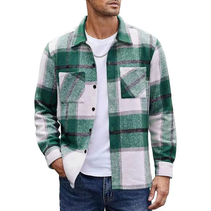 urchemise Vintage à Carreaux Homme – Style Décontracté Automne🚚Livraison rapide gratuite et sécurisée FelizShop