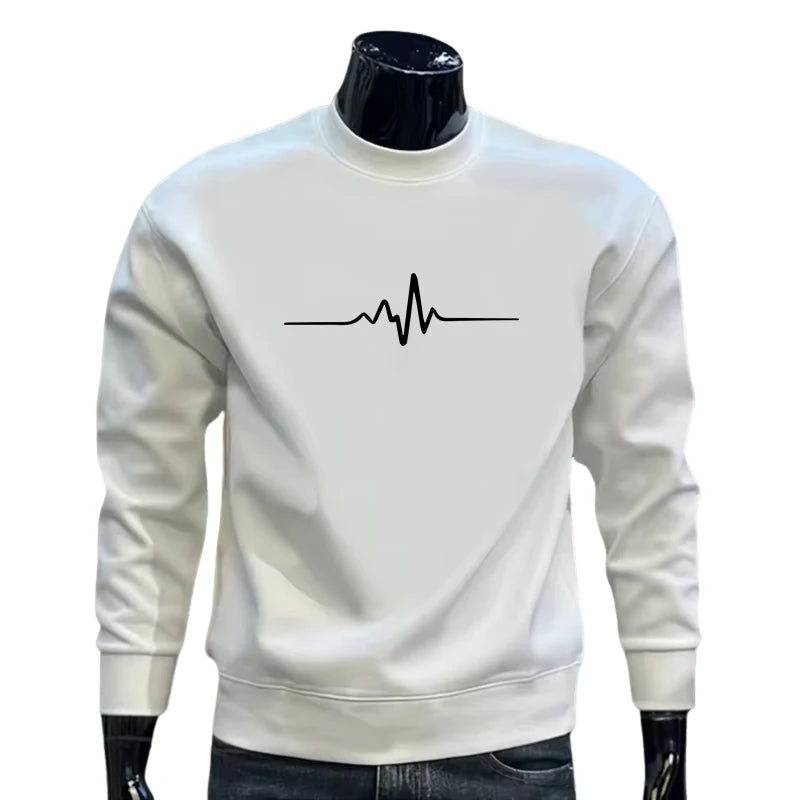 Sweatshirt Homme Col Rond – Pull Casual Imprimé à Manches Longues, Style Polyvalent pour Jogging & Quotidien sweat-homme-col-rond-imprime-jogging-casual