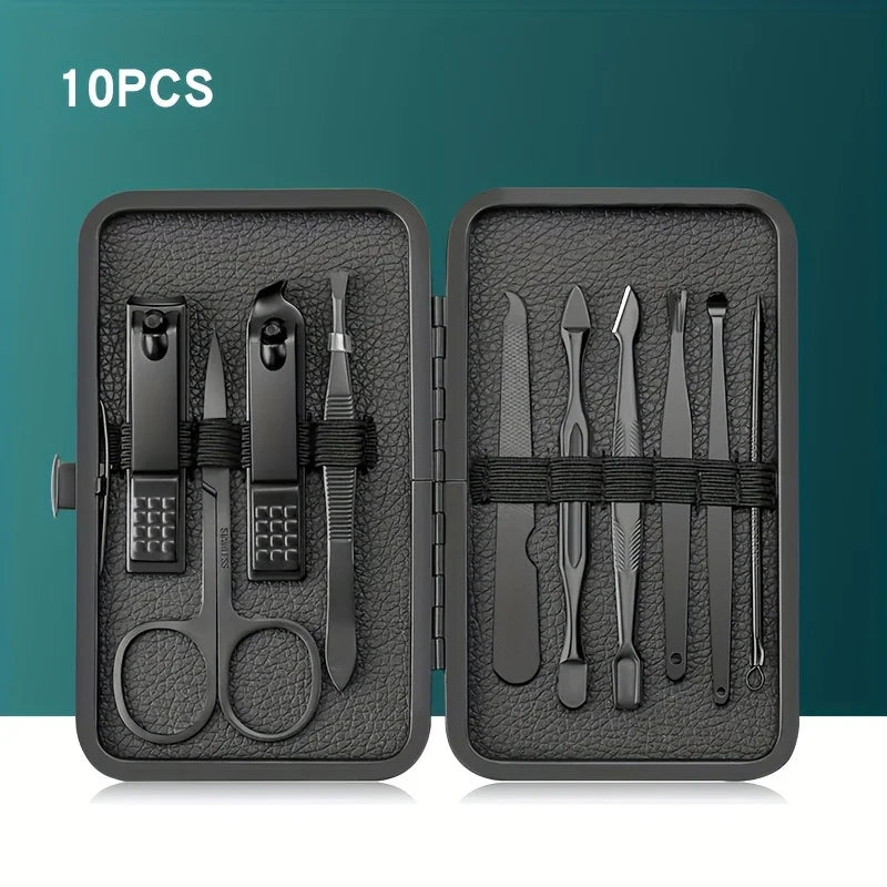 Set de manucure professionnel 7/10/12/18/20/24 pièces – Kit en acier inoxydable pour ongles des mains et des pieds – Avec étui en cuir portable 🚚 Livraison rapide en 8 à 12 jours ouvrés depuis la France FelizShop