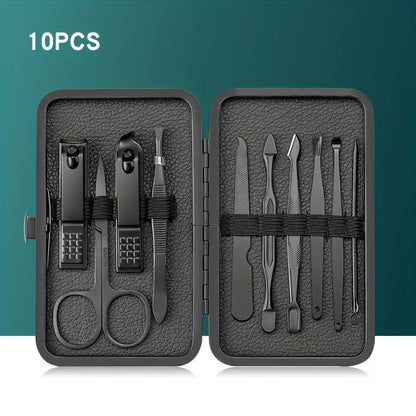 Set de manucure professionnel 7/10/12/18/20/24 pièces – Kit en acier inoxydable pour ongles des mains et des pieds – Avec étui en cuir portable 🚚 Livraison rapide en 8 à 12 jours ouvrés depuis la France FelizShop