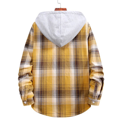 Chemise à Carreaux à Capuche pour Homme – Style Décontracté & Urbain – Manches Longues🚚 Livraison rapide en 8 à 12 jours ouvrés depuis la France FelizShop