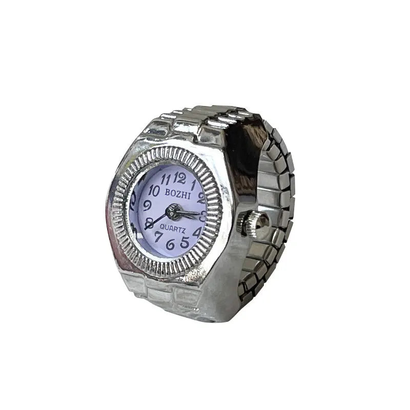 Bague Montre Rétro Punk – Anneau Quartz Vintage avec Chiffres Romains FelizShop