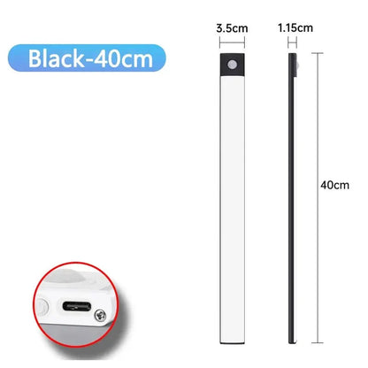 LED Cabinet Light USB Type-C Rechargeable Motion Sensor Led Lamp for Kitchen Wardrobe Cabinet Lighting 20cm/30cm/40cm/50cm/60cm 🚚 Livraison rapide en 8 à 12 jours ouvrés depuis la France FelizShop