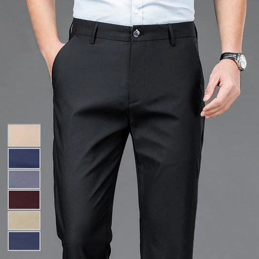 Pantalon Homme Stretch Noir – Style Smart Casual | Bureau & Quotidien
Tailles : 30 à 38 (EU)
Matière : tissu stretch confortable, séchage rapide
Coupe : droite, ajustée sans être trop serrée
Saison : printemps et aut FelizShop