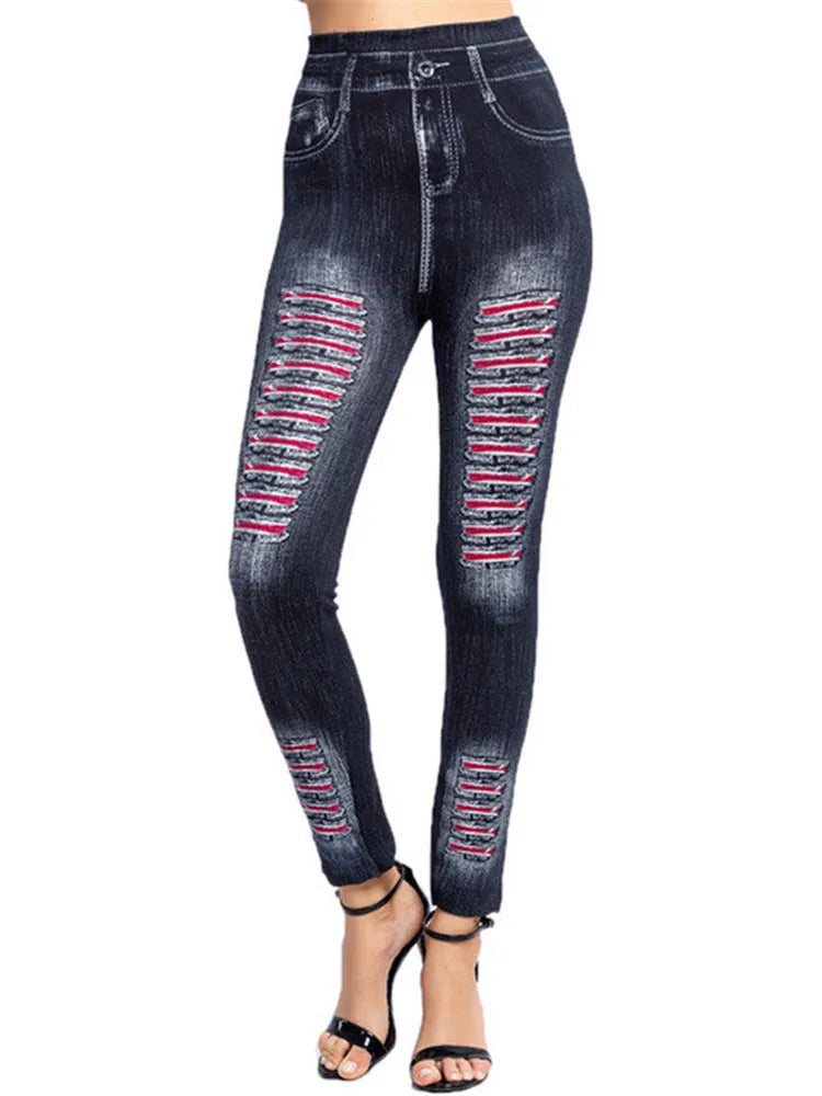 YRRETY – Leggings de sport femme effet jean, sans couture, extensibles et imprimés. Taille haute, parfaits pour l’été, le running, la salle de sport ou un look décontracté push-up.🚚Livraison gratuite rapide et sé FelizShop