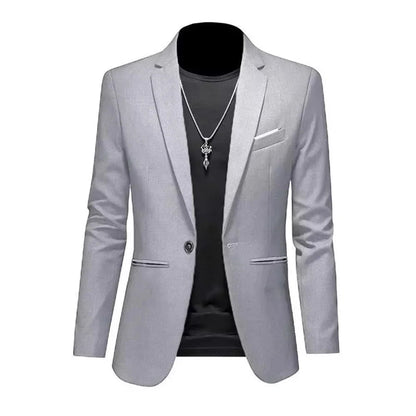 Veste de Costume Homme Tendance – Coupe Slim & Décontractée | Non Froissable, Bouton Unique🚚 Livraison rapide en 8 à 12 jours ouvrés depuis la France FelizShop