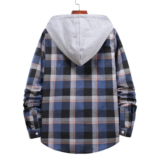Chemise à Carreaux à Capuche pour Homme – Style Décontracté & Urbain – Manches Longues🚚 Livraison rapide en 8 à 12 jours ouvrés depuis la France FelizShop