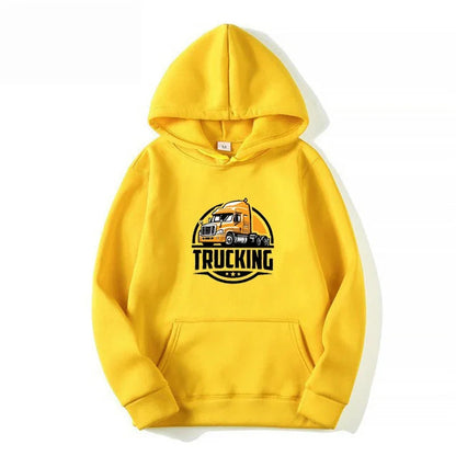 Sweat à Capuche Homme Style Streetwear – Pull Loose à Imprimé Camion, Manches Longues, Mode Décontractée Sport🚚 livraison gratuite TruckingStyle