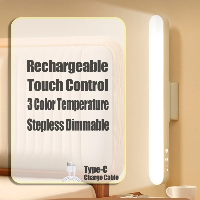 LED Table Lamp Magnetic Hanging USB Rechargeable Desk Lamp 3 Color Reading Light Dimmable Cabinet Closet Wardrobe Night Light 🚚 Livraison rapide en 8 à 12 jours ouvrés depuis la France FelizShop