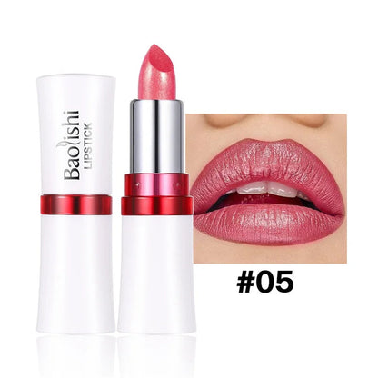Rouge à Lèvres Pailleté Métallique – 12 Couleurs Intenses | Fini Brillant Nacré, Longue Tenue & Facile à Appliquer🚚 Livraison rapide FelizShop