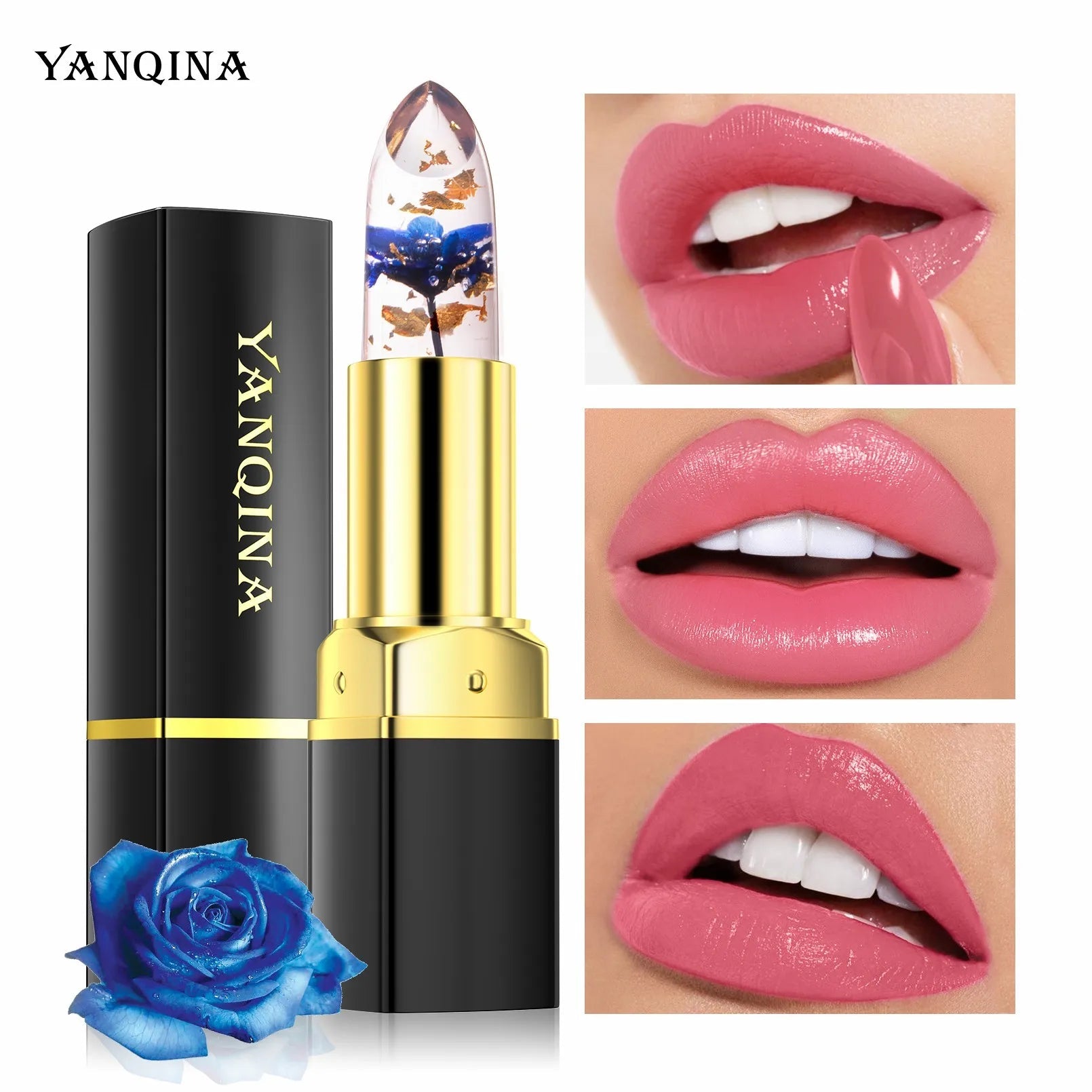 Baume à Lèvres Magique Fleur Cristal – Couleur Thermo-Réactive | Transparent, Longue Tenue & Ultra Hydratant🚚 Livraison rapide FelizShop