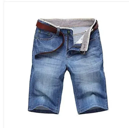 Short en Jean Homme Bleu Été – Coupe Droite, Taille 40 – Denim Coton Léger & Confortable FelizShop