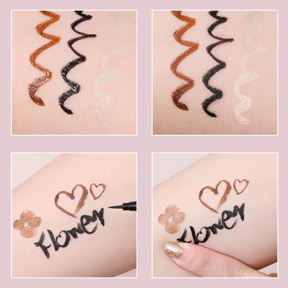Eyeliner Liquide Waterproof – Noir & Brun | Séchage Rapide, Effet Lying Silkworm pour Regard Agrandi🚚 Livraison rapide FelizShop