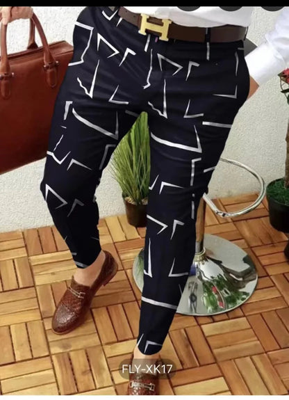 Pantalon Homme Business Décontracté | Style Rétro Imprimé | Coupe Droite Longue | Streetwear Élégant🚚Livraison rapide gratuite et sécurisée FelizShop