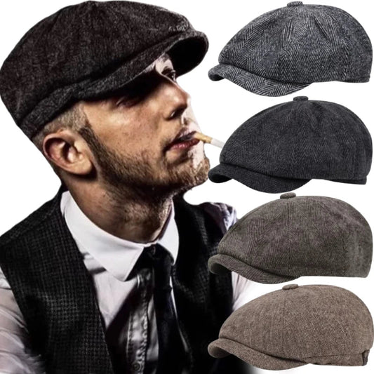 Casquette vintage homme – Chapeau plat style Peaky Blinders, idéal pour le golf, la conduite ou la protection solaire. Pour homme et femme, saisons printemps, été, automne.🚚Livraison gratuite rapide et sécurisé FR FelizShop
