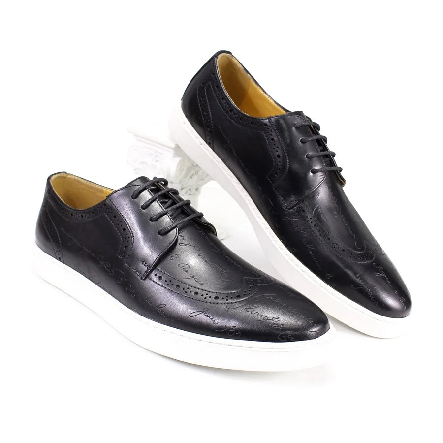 Chaussures en cuir casual haut de gamme pour homme — Style britannique classique, faites main — Chaussures plates confortables pour rendez-vous, soirées et fêtes🚚 Livraison rapide en 8 à 12 jours ouvrés depuis la F FelizShop