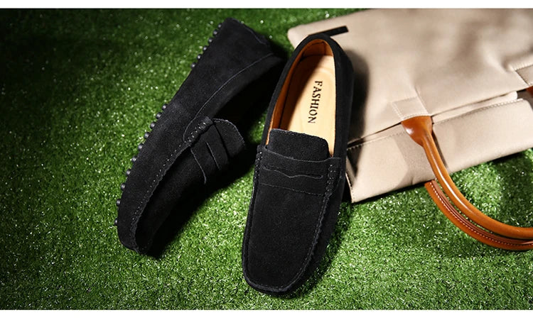 Chaussures homme 38–50 – Chaussures décontractées en cuir véritable – Mocassins tendance pour homme – Slip-on, chaussures plates pour conduite🚚 Livraison rapide en 8 à 12 jours ouvrés depuis la France FelizShop