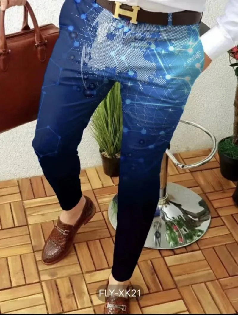 Pantalon Homme Business Décontracté | Style Rétro Imprimé | Coupe Droite Longue | Streetwear Élégant🚚Livraison rapide gratuite et sécurisée FelizShop
