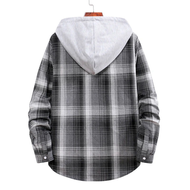 Chemise à Carreaux à Capuche pour Homme – Style Décontracté & Urbain – Manches Longues🚚 Livraison rapide en 8 à 12 jours ouvrés depuis la France FelizShop