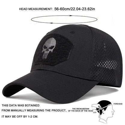 Unisex Skull Embroidery Baseball Net Caps Spring Summer Outdoor Sunscreen Hat Adjustable Casual Trucker Hats FelizShop