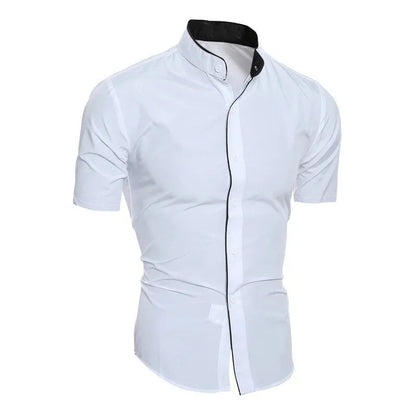 Chemise Homme Manches Courtes – Unie & Décontractée – Idéale pour l'Été et le Quotidien🚚 Livraison rapide en 8 à 12 jours ouvrés depuis la France FelizShop