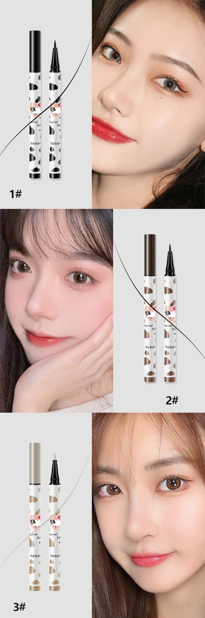 Eyeliner Liquide Waterproof – Séchage Rapide, Longue Tenue | Noir & Brun, Pointe Précise, Effet Cils de Soie🚚 Livraison rapide FelizShop