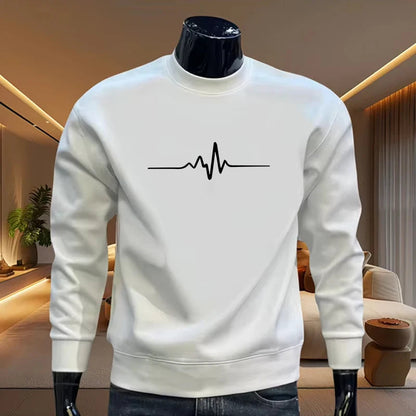 Sweatshirt Homme Col Rond – Pull Casual Imprimé à Manches Longues, Style Polyvalent pour Jogging & Quotidien sweat-homme-col-rond-imprime-jogging-casual