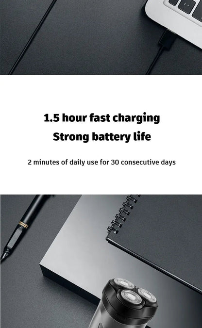 Rasoir Électrique Homme – USB Rechargeable & Étanche | Puissant & Précis🚚 Livraison rapide en 8 à 12 jours ouvrés depuis la France FelizShop