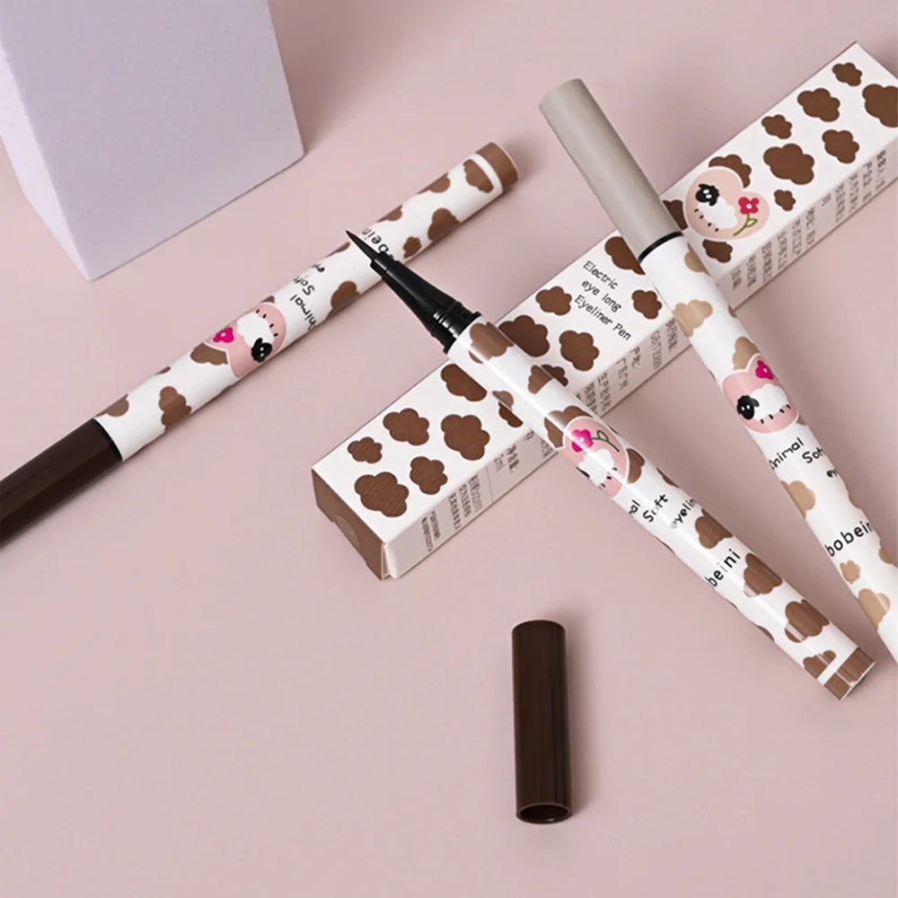 Eyeliner Liquide Waterproof – Noir & Brun | Séchage Rapide, Effet Lying Silkworm pour Regard Agrandi🚚 Livraison rapide FelizShop