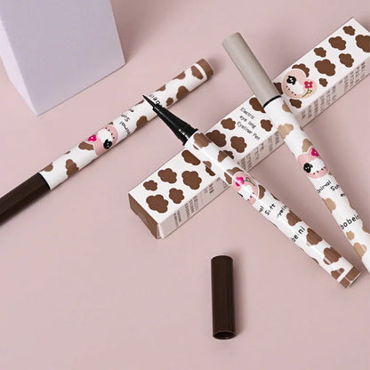 Eyeliner Liquide Waterproof – Noir & Brun | Séchage Rapide, Effet Lying Silkworm pour Regard Agrandi🚚 Livraison rapide FelizShop