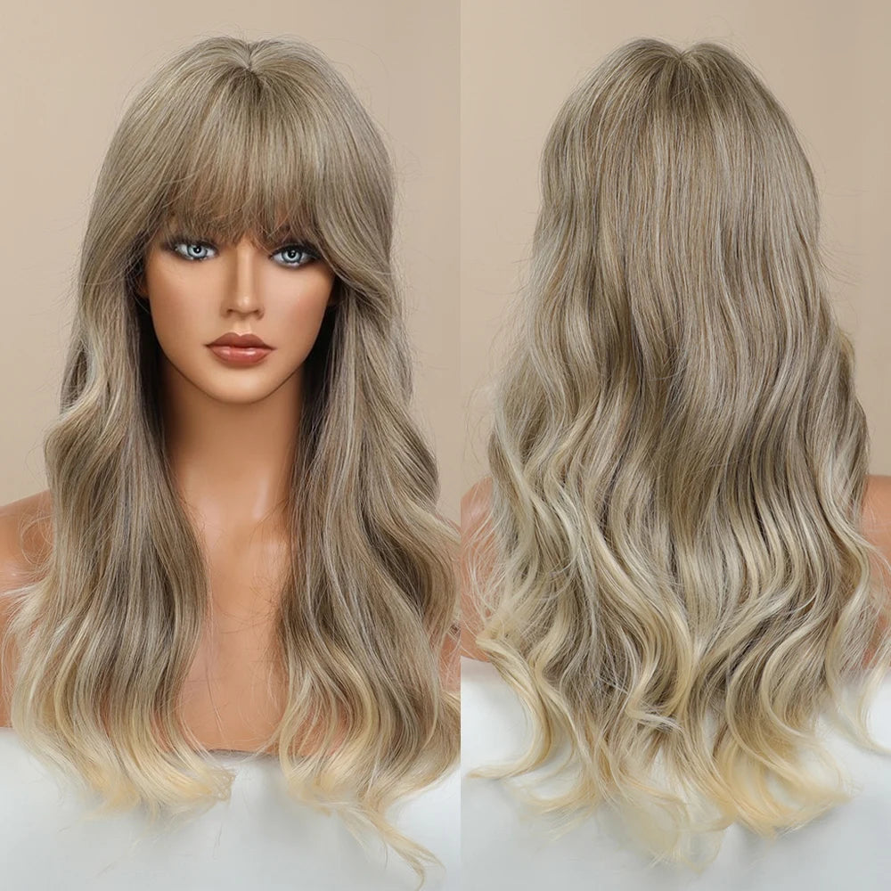Perruque Synthétique Mi-Longue Ondulée – Ombré Noir/Blond avec Frange | Style Féminin Chic pour Usage Quotidien
🚚Livraison gratuite rapide et sécurisé FR FelizShop