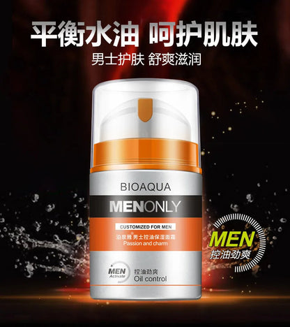 BIOAQUA Crème Hydratante Homme – Soin Visage Jour 50g | Anti-brillance, Raffermissante & Hydratation Intense🚚 Livraison rapide en France FelizShop